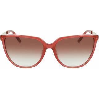 Calvin Klein Kvinde CK21706S 830 Solbriller Plast Transparent rød Brun Cat Eye Skygge