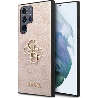 Guess 4G Big Metal Logo Samsung Galaxy S23 Ultra 5G Hybrid Cover - Pink
