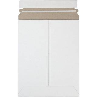 Jampapir Stay -flat foto Mailer konvolutter med skr?l og forseglingslukning - 7 x 9 - Hvid - Solgt individuelt
