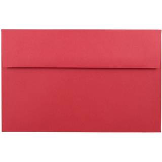 Jampapir A10 farvede invitationskonvolutter - 6 x 9 1/2 - R?d genanvendt - 25/pakke