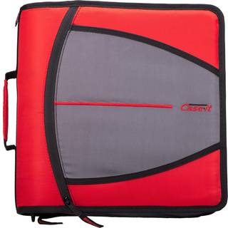 Case -It the Mighty Zip Tab Zipper Binder - 3 tommer O -ringe - 5 Farve Tab Expanding File -mappe - Flere lommer - 600 arkkapacitet - leveres med