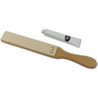 KAI Streichriemen-Set - Leder-Streichriemen & Polierpaste - Braun