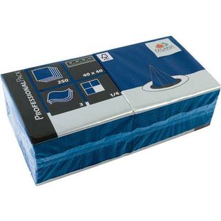 Fasana serviet 40x40cm 3-lags 1/4 fold mørkeblå, 250 stk