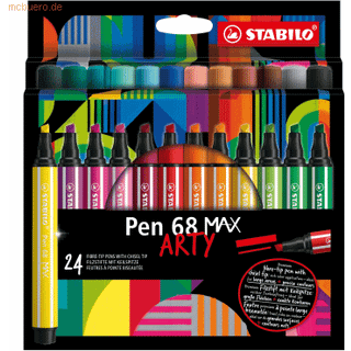 STABILO Pen 68 Max Arty sæt med 24 penne