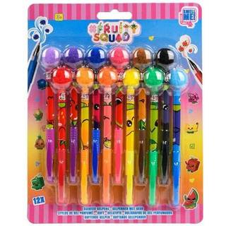 Canenco Fruity Squad PomPom Gel Pens with Fragrance 12pcs