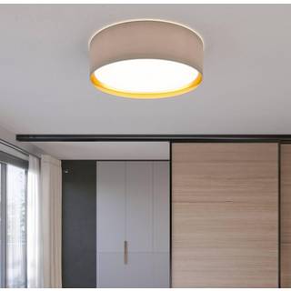 Bilbao loftslampe, grå/guld, Ø 60 cm