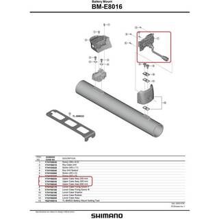 Shimano Steps BM-E8016 Øvre Del til Batteri, Cykelreservedel, 600 mm