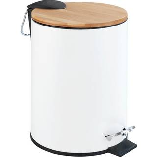 Wenko Bambusa toiletspand, bambus med hvidt finish