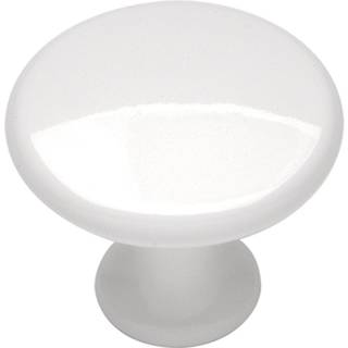 Hickory hardware P14255-W 1-1/8-tommer erobring kabinetsknap hvid