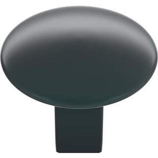 Amerock | Kabinetsknap | Matte sort | 1-1/4 tommer (32 mm) diameter | Riva | 1 pakke | Skuffeknap | Skabshardware