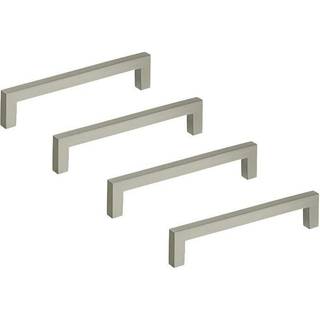 Amerock | Kabinettræk | Satin nikkel | 5-1/16 tommer (128 mm) Center til centrum | Monument | 1 pakke | Skuffet træk | Skuffehåndtag | Skabshardw