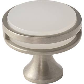 Oberon 1-3/8 tommer (35 mm) diameter satin nikkel/frosted kabinetknop