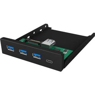 ICY BOX 4x Port USB 3.0 Hub (3x USB 3.0, 1x USB Type-C), frontpanel 3.5''