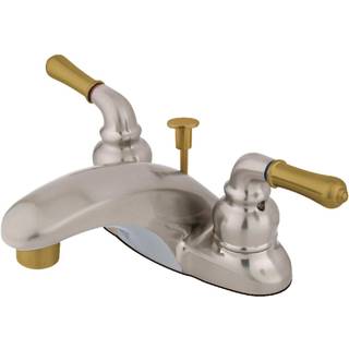 Kingston messing KB629 4 in. Centerset badev?relse vandhane b?rstet nikkel/poleret messing