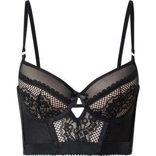 Hunkemöller Malika BH med bøjle, sort, Størrelse: 80D, Dame