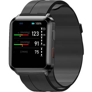 Smartwatch som måler blodtryk og ilt i blodet Sort