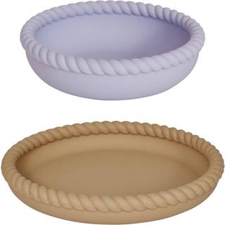 OYOY Mellow tallerken og skål LightRubber/Lavender