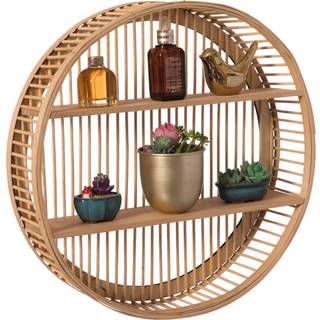 VintiCewise dekorativ rotting -rundvisningshylde med 2 hylder til spisestuen stue eller kontor.