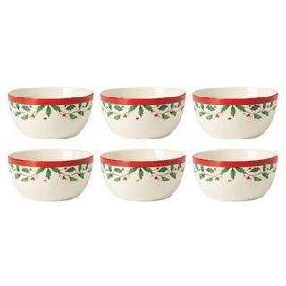 Lenox 893492 Holiday 6-Piece Dessert Bowl Set Christmas Layer Hosting
