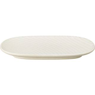 Impression Cream Spiral Medium Oblong Platter -
