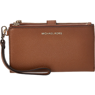 MK Adele Pebbled Leather Smartphone Wallet - Brown - Michael Kors - ONE SIZE