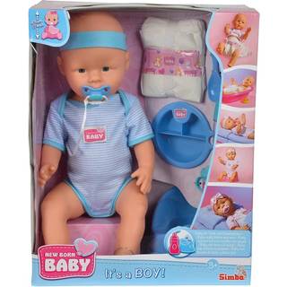 New Born Baby Dukke med Tilbehør, Blå