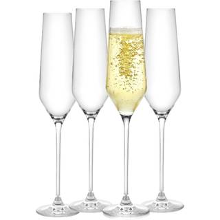 JoyJolt Champagne Flutes - Layla Collection Crystal Champagne Glasses S?t p? 4 - 6,7 ounce kapacitet - Ideel til hjemmbar Specielle lejligheder -