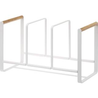 Yamazaki Tallerkenholder - Hvid - 34,5cm x 16,5cm x 20cm - Hazel