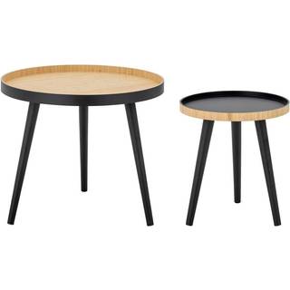 Bloomingville Cappuccino Sofabord 2 Dele / Natur - Sofabord Bambus Sort - 82052153
