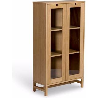 Mavis Falsterbo Skab 127 Cm Glass Doors t - Skabe & Vitrineskabe Birk Hvid - 1E973