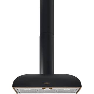 KS89AOE Væghængt emhætte, 90 cm, antracit & messing