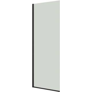 Scanbad Match D brusevæg 87-89x197 cm, sort/klart glas, DS91-03