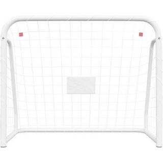 fodboldmål med net 125x96x60 cm stål og polyester hvid