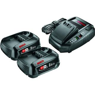 Bosch 18V startsæt med 2x2,5 Ah batteri og lader