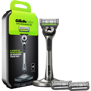 GilletteLabs Barberskraber + Magnet-dock + Rejsetaske