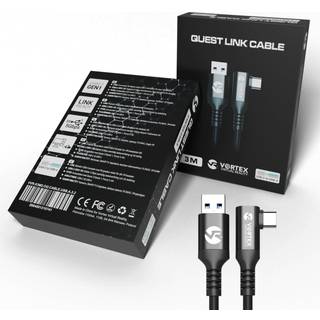 3m kabel fra VortexVR USB-A til Meta Quest Link | til Quest 3S Quest 3 Quest 2