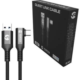 VortexVR-kabel 5 m + fastgørelse | USB-A | til Quest 3 Quest 3S Quest 2