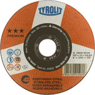 Skæreskive Premium 41F ø125×3 A30R-BFXA