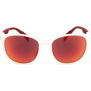Adidas Sport Mand SP0036 21L Solbriller Plast Hvid Transparent Rund Spejlet
