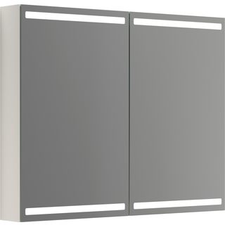 Scanbad Luna Level Spejlskab 80x100 cm m/2 låger - hvid mat