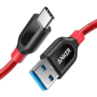 Anker Powerline+ USB C to USB 3.0 Cable (0.9m, 1.8m) Red / 3ft