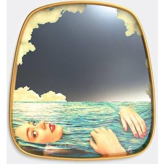 Seletti Toiletpaper Home Seagirl Spejl Guld/Multifarvet