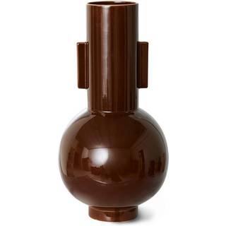 HKliving Ceramic vase large 42,5 cm Espresso