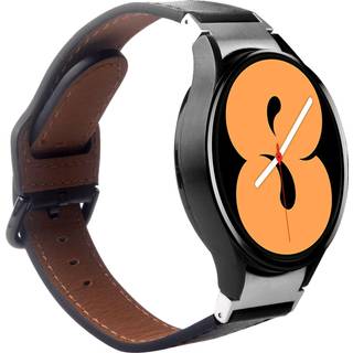 Puro Galaxy Watch 6/4/4 Classic læderrem (sort) - På lager i butik