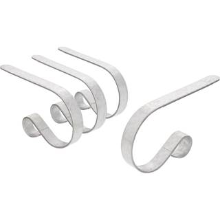 Haute Decor the Original Mantleclip Stocking Hanger - 4 Pack (Galvanized Steel) - Julestr?mpeholderen justeres for at passe manteller op til 3 to