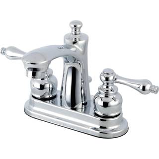 Kingston Brass FB7621al 4 in. CenterSet Badev?relse Faucet Poleret krom