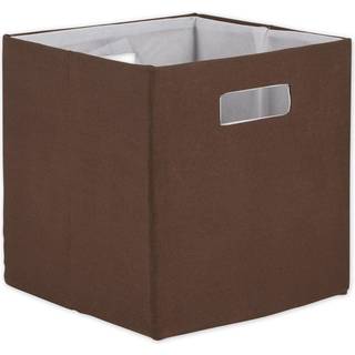 Polyester Cube Solid Bark Brown Square 13x13x13