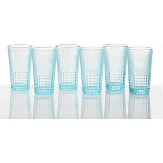 Fortessa Malcolm Iced Beverage Cocktail Glass 6 Pack 15-ounce Pool Blue