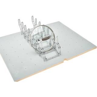 Rev-A-Shelf Kitchen Cabinet skuffeopbevaringsarrangør til gryde og pan låg opbevaring til 4DPS & 4DPBG Interiørpindplader holder 6 låg krom 5DLD-