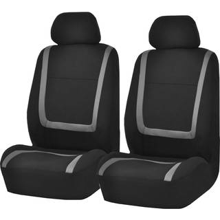FH Group Car Seat Covers Front Set in Cloth -car Seatcovers til lav ryg bilsæder med aftagelig nakkestøtte Universal Fit Automotive Seatcovers va
